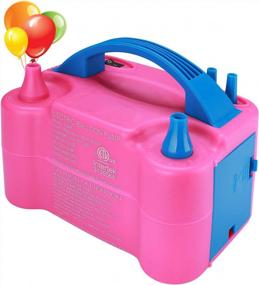 img 4 attached to Portable Dual Nozzle Electric Balloon Air Blower Inflator 110V 600W - Hautton Electric Balloon Pump For Party Decoration, Balloon Arch, And Column Stand - Pink