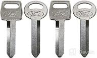 ford factory original uncut keys with ford oval logo - pack of 4 (2 ignition + 2 doors) - product code: 321202, 321207 logo