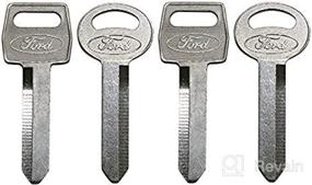 img 4 attached to Ford Factory Original Uncut Keys with Ford Oval Logo - Pack of 4 (2 Ignition + 2 Doors) - Product Code: 321202, 321207