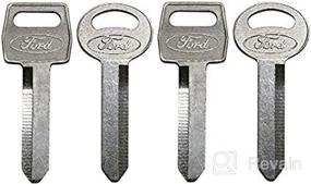 img 3 attached to Ford Factory Original Uncut Keys with Ford Oval Logo - Pack of 4 (2 Ignition + 2 Doors) - Product Code: 321202, 321207