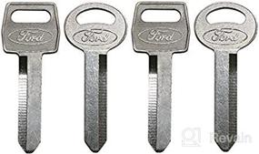 img 2 attached to Ford Factory Original Uncut Keys with Ford Oval Logo - Pack of 4 (2 Ignition + 2 Doors) - Product Code: 321202, 321207