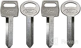 img 1 attached to Ford Factory Original Uncut Keys with Ford Oval Logo - Pack of 4 (2 Ignition + 2 Doors) - Product Code: 321202, 321207