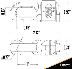 img 1 attached to 🚚 Versatile US Cargo Control L Track Double Stud Fitting - Instant Tie-Down Anchor Points for Trucks, Vans, and Trailers - 10 Pack, 1,666lb Working Load Limit