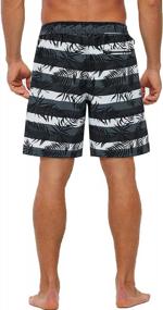 img 3 attached to Stay Cool And Stylish This Summer With Yaluntalun'S Long Men'S Swim Trunks - Quick Drying Beach Board Shorts With Mesh Lining