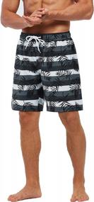 img 2 attached to Stay Cool And Stylish This Summer With Yaluntalun'S Long Men'S Swim Trunks - Quick Drying Beach Board Shorts With Mesh Lining