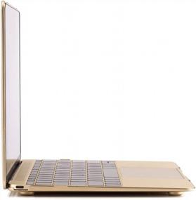 img 1 attached to Тонкий защелкивающийся жесткий защитный чехол и чехол для клавиатуры для MacBook 12 Inch A1534 - чехол RUBAN, серый