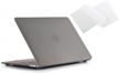 slim snap on hard shell protective cover and keyboard cover for macbook 12 inch a1534 - ruban case, grey logo