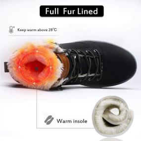 img 3 attached to Insulated Snow Boots For Men And Women - Warm Fur-Lined Outdoor Hiking Shoes For Winter Adventures By Visionreast