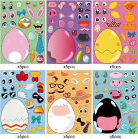 img 1 attached to 30 Sheets Easter Games Stickers For Kids - Create Your Own Decorations & Activities With Bunny, Chicken, Cow, Sheep, Duck!