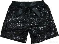 🏻 stylish and sparkling: digirlsor baby girls sequin shorts with bowknot for toddlers and kids, cotton short pants, 0-5y логотип