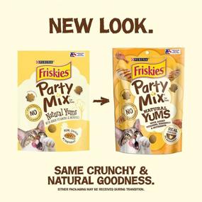 img 3 attached to Keep Your Cat'S Health In Check With Purina Friskies, Party Mix Natural Yums With Chicken & Nutrients, (6) 6 Oz. Pouches Of Delicious Treats