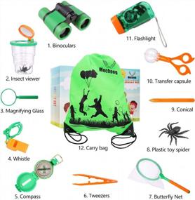 img 3 attached to 🦟 Optimal Outdoor Bug Catcher Kit for Boys Age 4-8: Includes Binoculars, Compass, Magnifying Glass, Butterfly Net - Perfect Explorer Toys Gift