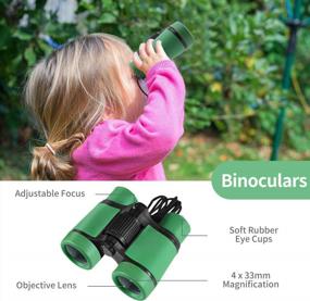 img 1 attached to 🦟 Optimal Outdoor Bug Catcher Kit for Boys Age 4-8: Includes Binoculars, Compass, Magnifying Glass, Butterfly Net - Perfect Explorer Toys Gift