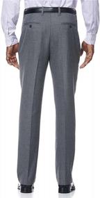 img 1 attached to Men'S Sharkskin Dress Pants - Savane Tailored Flat Front Style