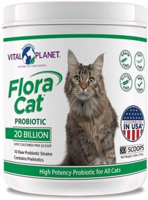 img 4 attached to 🐾 Vital Planet - Flora Cat Probiotic Powder Supplement 30 Scoops 3.92 oz - 20 Billion Cultures, 10 Strains for Digestive and Immune Support in All Cats