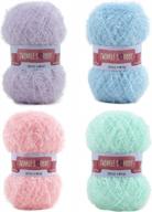 4 skeins of scyarn twinkle skrubby yarn - 11.3 oz (320gr) total, 2.82 oz (80gr)/186 yds (170m) pastel colors logo