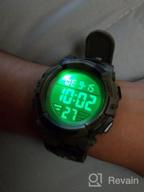 img 1 attached to Kids Digital Watch: 50M Waterproof Sports Wristwatch with Alarm, Stopwatch, and Calendar - Perfect for Outdoor Activities review by Erick Roby