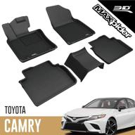 🚗 3d maxpider l1ty23701509 toyota camry 2018 2019 2020 2021 custom fit all-weather car floor mats liners, kagu series (black) логотип