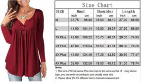 img 1 attached to Plus Size Tunic Tops For Women - Jesdani Long Sleeve Henley V Neck Floral Printed Shirts
