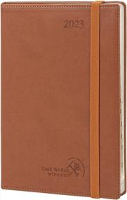 img 4 attached to 2023 Planner Weekly & Monthly 6.5" X 8.5", Agenda With Hourly Time Slots, Notes, Expense Tracker And Inner Pocket - Vegan Leather Soft Cover Brown