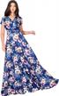 floral maxi dress with cap sleeves and v-neck for women's summer style logo