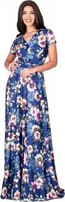 img 3 attached to Floral Maxi Dress With Cap Sleeves And V-Neck For Women'S Summer Style