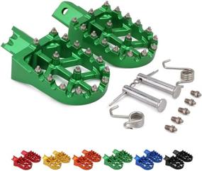 img 4 attached to Motorcycle Foot Pegs Rest Pedal Footpegs For CRF XR 50 70 110 Pit Bike Chinese Stomp Lucky MX Thumpstar Explorer Pitster Pro SDG DHZ SSR Tao Tao Bosuer KAYO Xmotor Apollo - Green