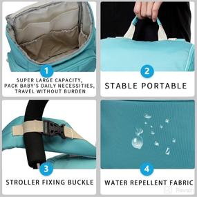 img 2 attached to 🎒 Convenient Diaper Bag Backpack with Large Capacity and Multiple Functions - Waterproof Maternity Baby Changing Bags (Blue)