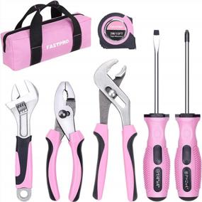 img 4 attached to Get The Job Done With The FASTPRO 7-Piece Pink Tool Kit: Essential Household Tools For Women