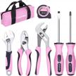 get the job done with the fastpro 7-piece pink tool kit: essential household tools for women logo