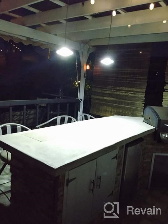 img 1 attached to Illuminate Your Outdoor Space With Aolyty Solar Pendant Double Head Shed Light – Waterproof, Remote Control, Dimmable And Solar Powered! review by Petr Webster