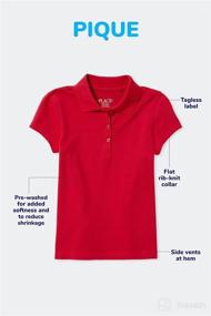 img 2 attached to Adorable Long Sleeve Ruffle Pique Polo for Baby Girls and Toddlers at The Children's Place