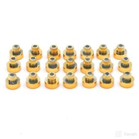 img 2 attached to Pack of 50 Gold Plastic Wheel Rim Lip Rivets Nuts with 6.2mm/0.24in Hole Size - Replacement Rivets