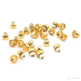 img 3 attached to Pack of 50 Gold Plastic Wheel Rim Lip Rivets Nuts with 6.2mm/0.24in Hole Size - Replacement Rivets