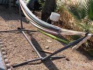 img 1 attached to Portable 2 Person Hammock With Stand - Heavy Duty And Supports Up To 450Lbs - Kanchimi review by Pete Gibson