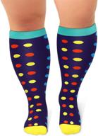 plus size compression socks wide calf for women and men 20-30 mmhg extra large for circulation support recovery logo