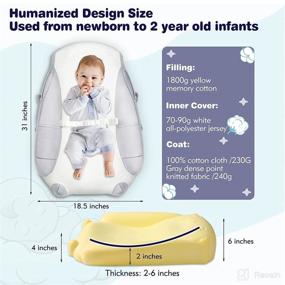 img 1 attached to 👶 Voovc Baby Lounger for Newborns - Co-Sleeping Bedside Bassinet with Memory Foam - Portable and Skin-Friendly - Breathable and Travel-Friendly - Essential for Napping and Traveling
