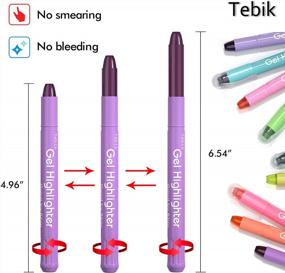 img 3 attached to Tebik Gel Highlighter, 10 Colors Bible Safe Highlighter Study Kit, Highlighters Assorted Colors, Twistable Design, No Bleeding Great For Journaling, Highlighting And Study
