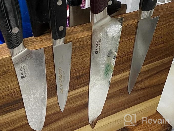 img 1 attached to Efficiently Organize Your Knives With Uniharpa'S Double Sided Magnetic Knife Block review by Jeffrey Crutcher