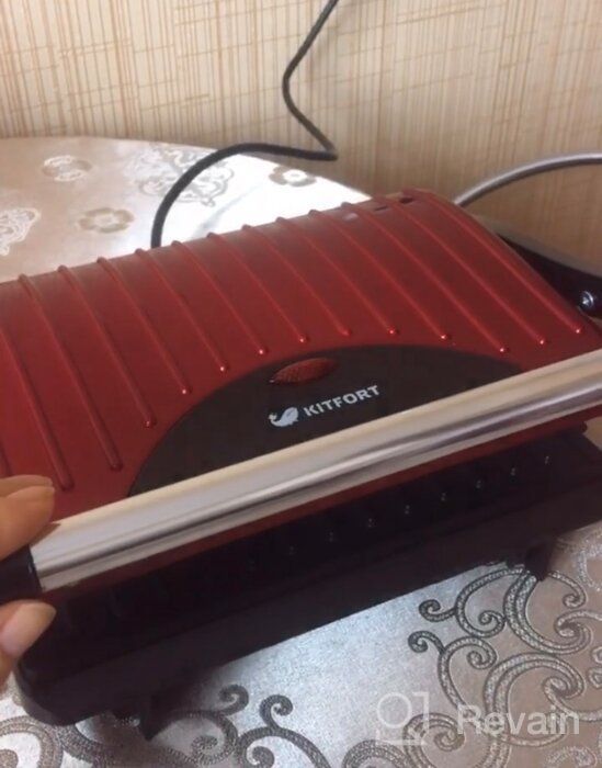 img 1 attached to Sandwich maker Kitfort KT-1609 Panini Maker, red review by Anastazja Lenarcik ᠌