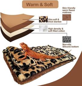 img 3 attached to 🦎 Cozy Reptile Sleeping Bed Set with Leash, Wings, and Accessories - Perfect for Bearded Dragons, Leopard Geckos, Guinea Pigs, and More!