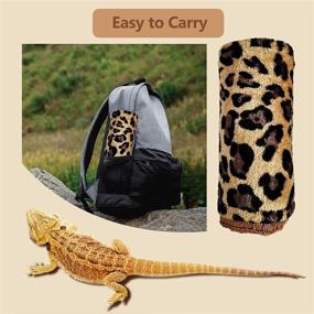 img 1 attached to 🦎 Cozy Reptile Sleeping Bed Set with Leash, Wings, and Accessories - Perfect for Bearded Dragons, Leopard Geckos, Guinea Pigs, and More!