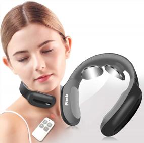 img 4 attached to Piroir Black Cordless Smart Neck Massager With Heat, 3 Modes And 15 Levels Of Deep Tissue Trigger Point Massage For Home, Outdoor, Office & Car