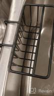 img 1 attached to Upgraded JOFUYU 2-In-1 Sink Caddy - Hanging Kitchen Organizer Rack With Sponge & Dish Towel Holder, SUS304 Stainless Steel - Black review by Jason Richardson
