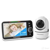 👶 5-inch 720p hd display video baby monitor with camera and audio: remote pan&amp;tilt&amp;zoom, feeder alert, night vision, lullaby player, long range logo