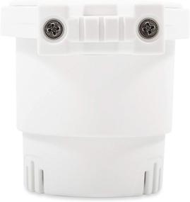 img 1 attached to Camco Small Clamp Mounted Cup Holder - Securely Holds Beverages, Fits 1-1/4-Inch Rail - White (53086)