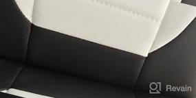 img 7 attached to Набор из 2 разноцветных регулируемых поворотных гоночных барных стульев с дополнительным комфортом - современный стиль (белый / черный) от Magshion