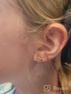 img 1 attached to Sterling Hypoallergenic Initial Earrings - Adorable Toddler Girls' Jewelry review by Christine Foht