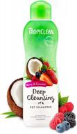 tropiclean 20oz deep cleansing pet shampoo with berry and coconut - made in the usa for effective odor control for dogs and cats logo