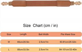 img 2 attached to Women'S Retro Elastic Belts With Metal Buckle - 2 Pack Stretchy Skinny Waist Belt For Dresses